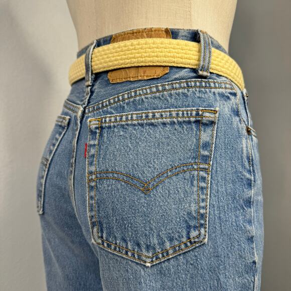 Woven Fabric Leather Belt Size Medium Eddie Bauer Costal Cowgirl - Picture 2 of 10